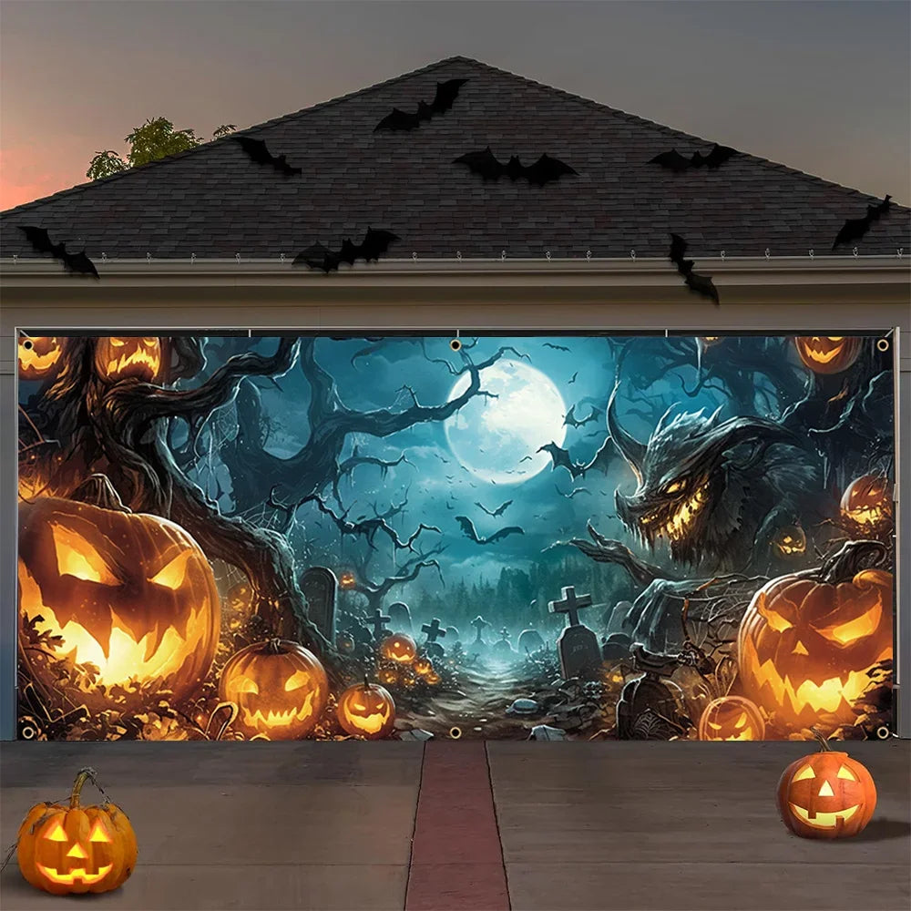 Haunted Forest Garage Banner