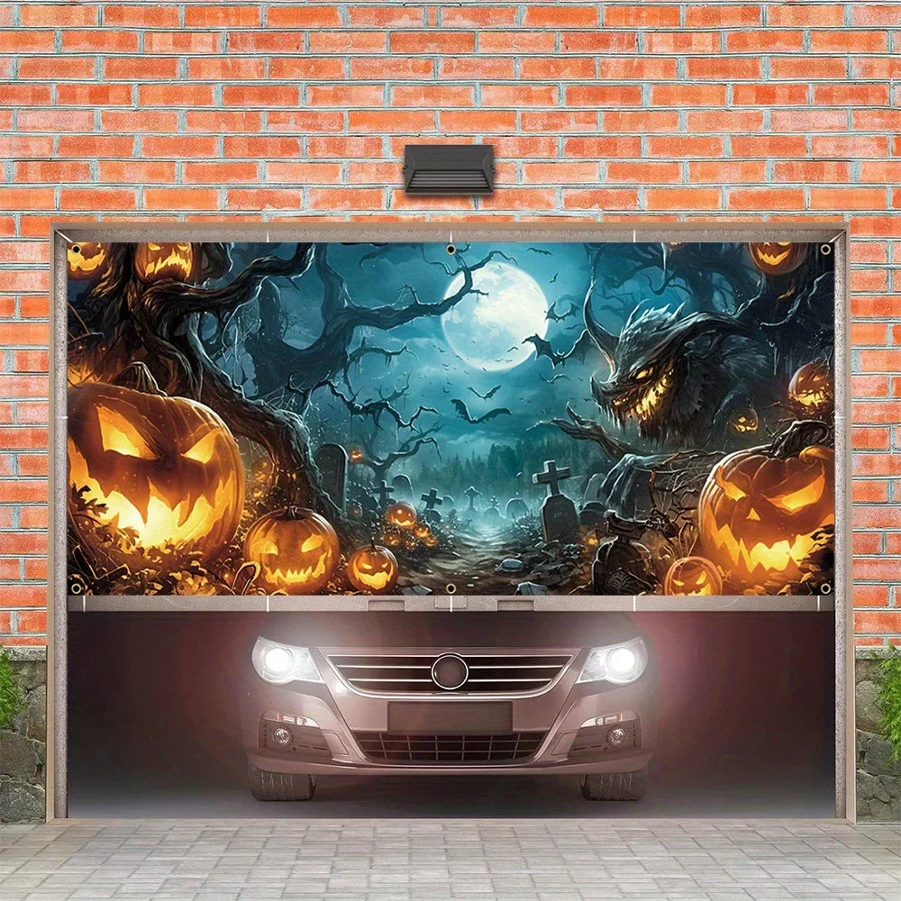 Haunted Forest Garage Banner
