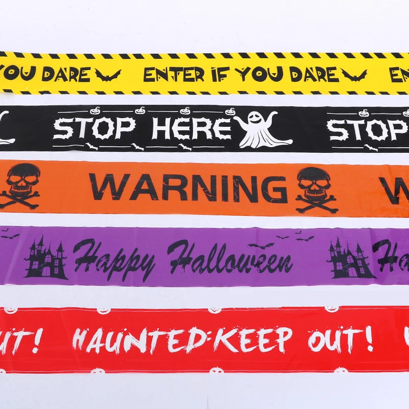Spooky Halloween Caution Tape