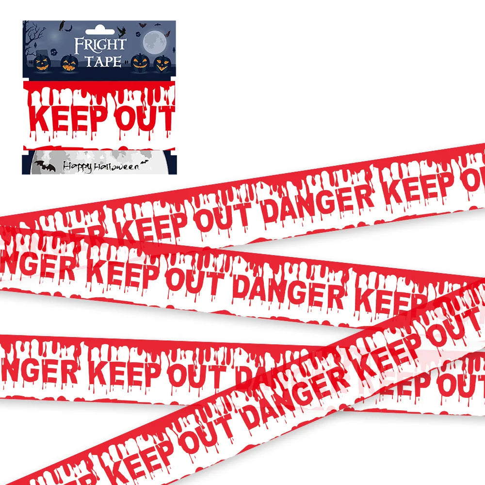 Spooky Halloween Caution Tape