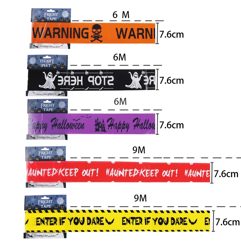 Spooky Halloween Caution Tape